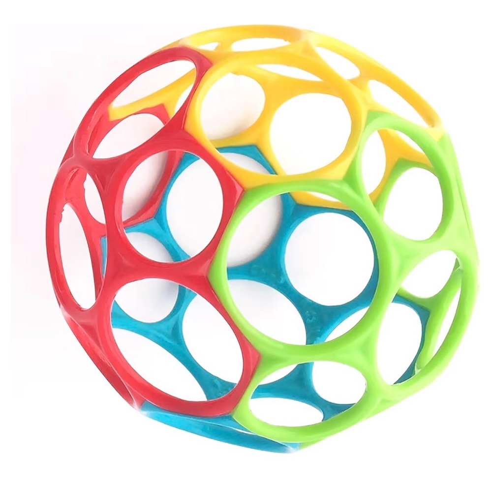 Multicolor Baby Grip Teether & Sensory Ball - Soft Open-Grid Toy